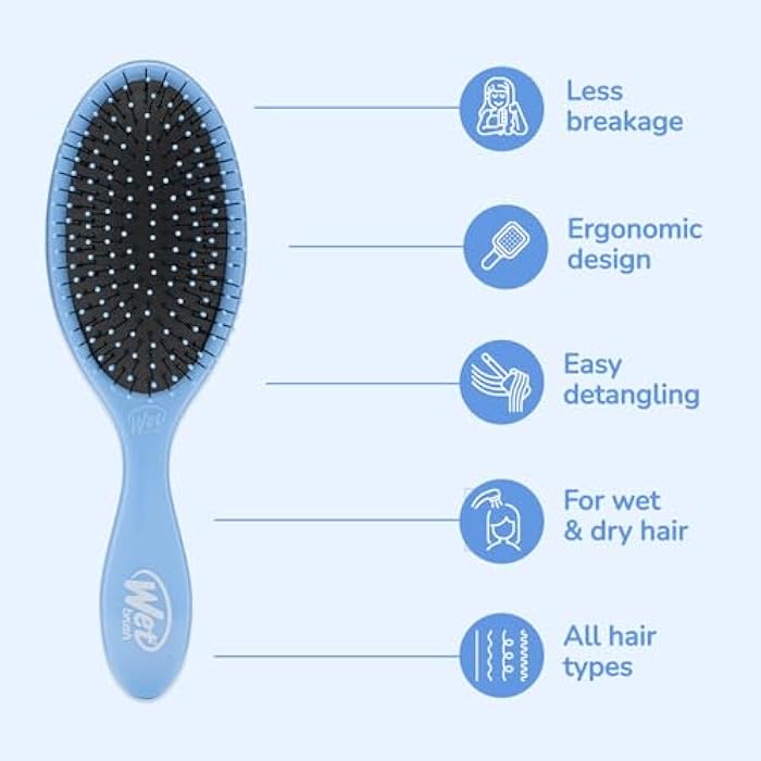 Wet Brush Original Detangler, Sky Blue Design - Image 4